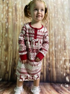 Silent night pajama dress