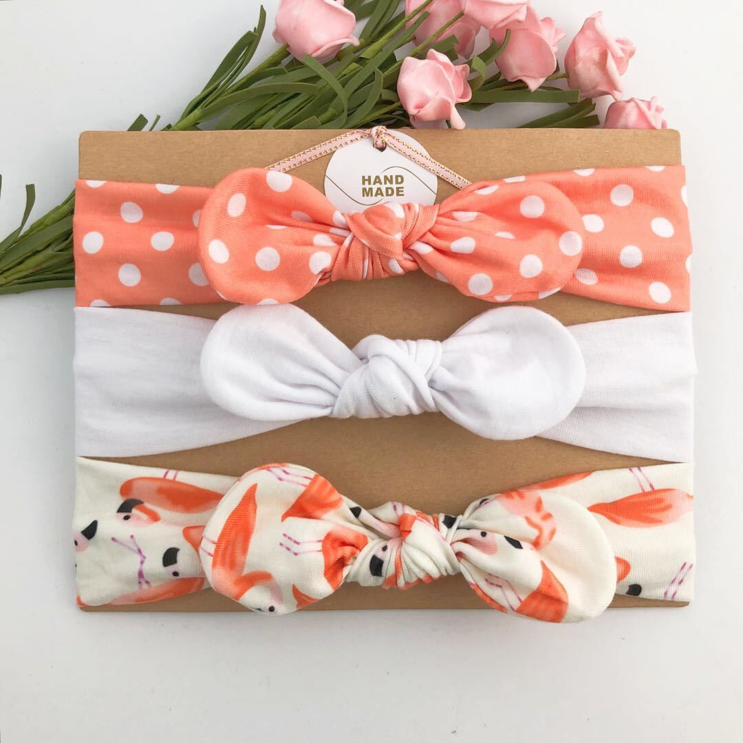 3-Pack Printed Bow headband